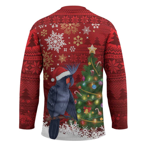 Australia Palm Cockatoo Christmas Hockey Jersey Goliath Cockatoo Santa Merry Chrissie - Aussie Hoodie