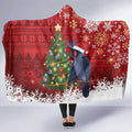 Australia Palm Cockatoo Christmas Hooded Blanket Goliath Cockatoo Santa Merry Chrissie - Aussie Hoodie