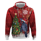 Australia Palm Cockatoo Christmas Hoodie Goliath Cockatoo Santa Merry Chrissie - Aussie Hoodie