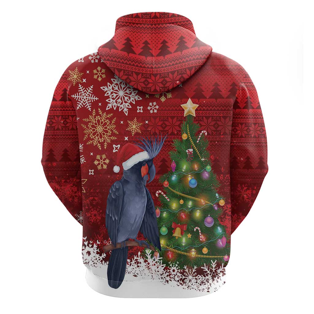 Australia Palm Cockatoo Christmas Hoodie Goliath Cockatoo Santa Merry Chrissie - Aussie Hoodie