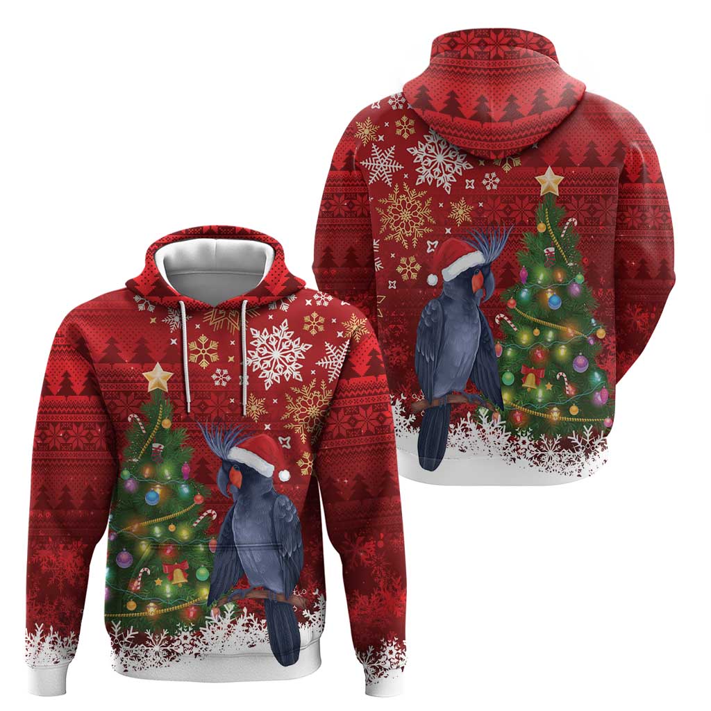 Australia Palm Cockatoo Christmas Hoodie Goliath Cockatoo Santa Merry Chrissie - Aussie Hoodie