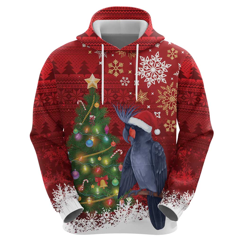 Australia Palm Cockatoo Christmas Hoodie Goliath Cockatoo Santa Merry Chrissie - Aussie Hoodie