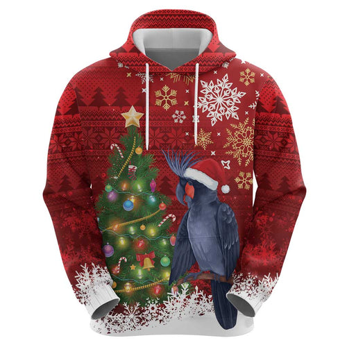 Australia Palm Cockatoo Christmas Hoodie Goliath Cockatoo Santa Merry Chrissie - Aussie Hoodie