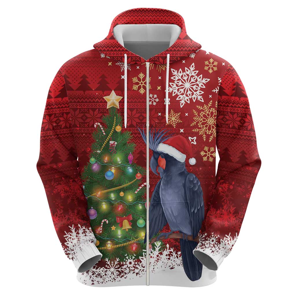 Australia Palm Cockatoo Christmas Hoodie Goliath Cockatoo Santa Merry Chrissie - Aussie Hoodie