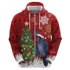Australia Palm Cockatoo Christmas Hoodie Goliath Cockatoo Santa Merry Chrissie - Aussie Hoodie