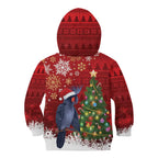 Australia Palm Cockatoo Christmas Kid Hoodie Goliath Cockatoo Santa Merry Chrissie - Aussie Hoodie