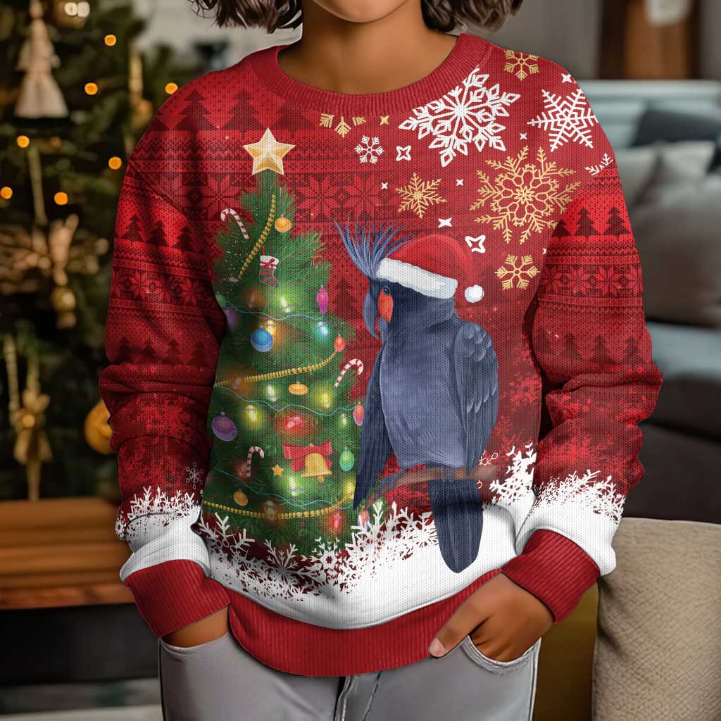 Australia Palm Cockatoo Christmas Kid Ugly Christmas Sweater Goliath Cockatoo Santa Merry Chrissie - Aussie Hoodie