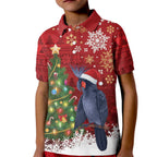 Australia Palm Cockatoo Christmas Kid Polo Shirt Goliath Cockatoo Santa Merry Chrissie - Aussie Hoodie