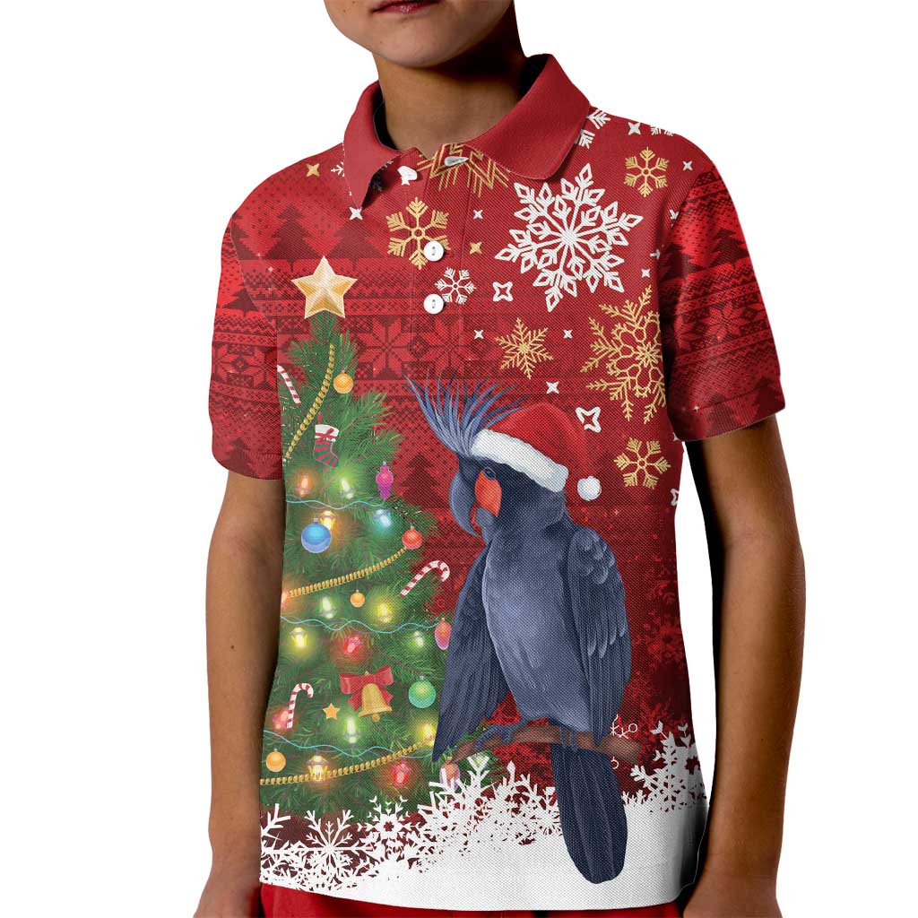 Australia Palm Cockatoo Christmas Kid Polo Shirt Goliath Cockatoo Santa Merry Chrissie - Aussie Hoodie