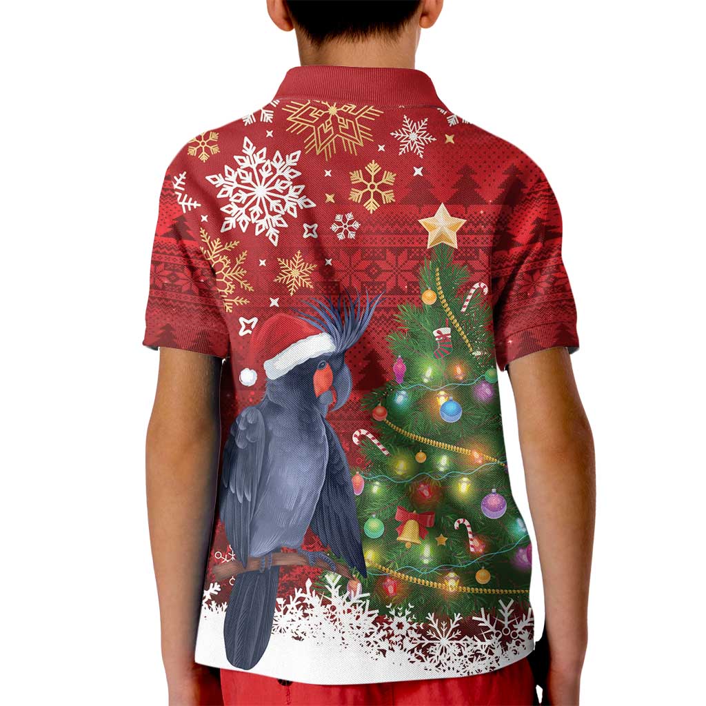 Australia Palm Cockatoo Christmas Kid Polo Shirt Goliath Cockatoo Santa Merry Chrissie - Aussie Hoodie
