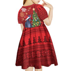 Australia Palm Cockatoo Christmas Kid Short Sleeve Dress Goliath Cockatoo Santa Merry Chrissie - Aussie Hoodie