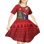 Australia Palm Cockatoo Christmas Kid Short Sleeve Dress Goliath Cockatoo Santa Merry Chrissie - Aussie Hoodie