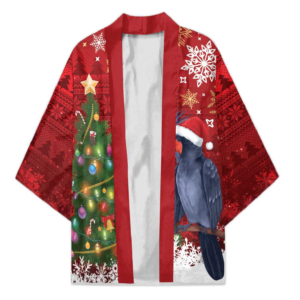 Australia Palm Cockatoo Christmas Kimono Goliath Cockatoo Santa Merry Chrissie - Aussie Hoodie