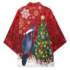 Australia Palm Cockatoo Christmas Kimono Goliath Cockatoo Santa Merry Chrissie - Aussie Hoodie