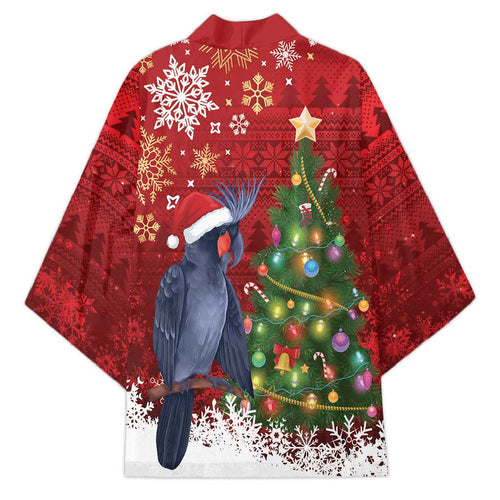 Australia Palm Cockatoo Christmas Kimono Goliath Cockatoo Santa Merry Chrissie - Aussie Hoodie