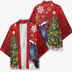 Australia Palm Cockatoo Christmas Kimono Goliath Cockatoo Santa Merry Chrissie - Aussie Hoodie