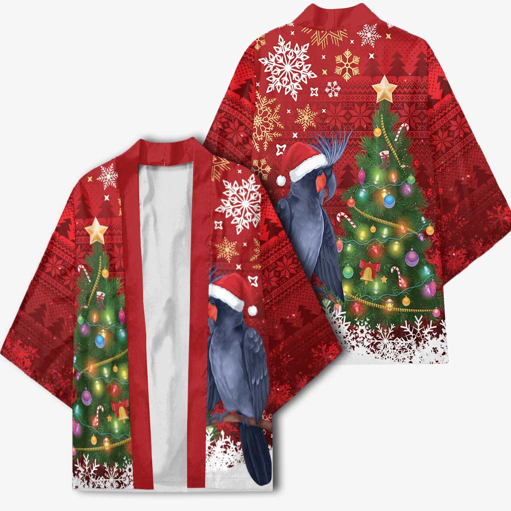 Australia Palm Cockatoo Christmas Kimono Goliath Cockatoo Santa Merry Chrissie - Aussie Hoodie