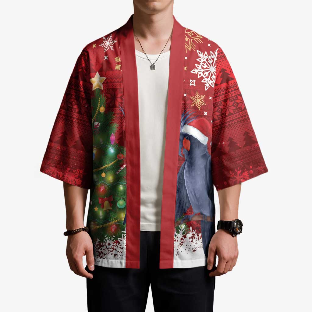 Australia Palm Cockatoo Christmas Kimono Goliath Cockatoo Santa Merry Chrissie - Aussie Hoodie