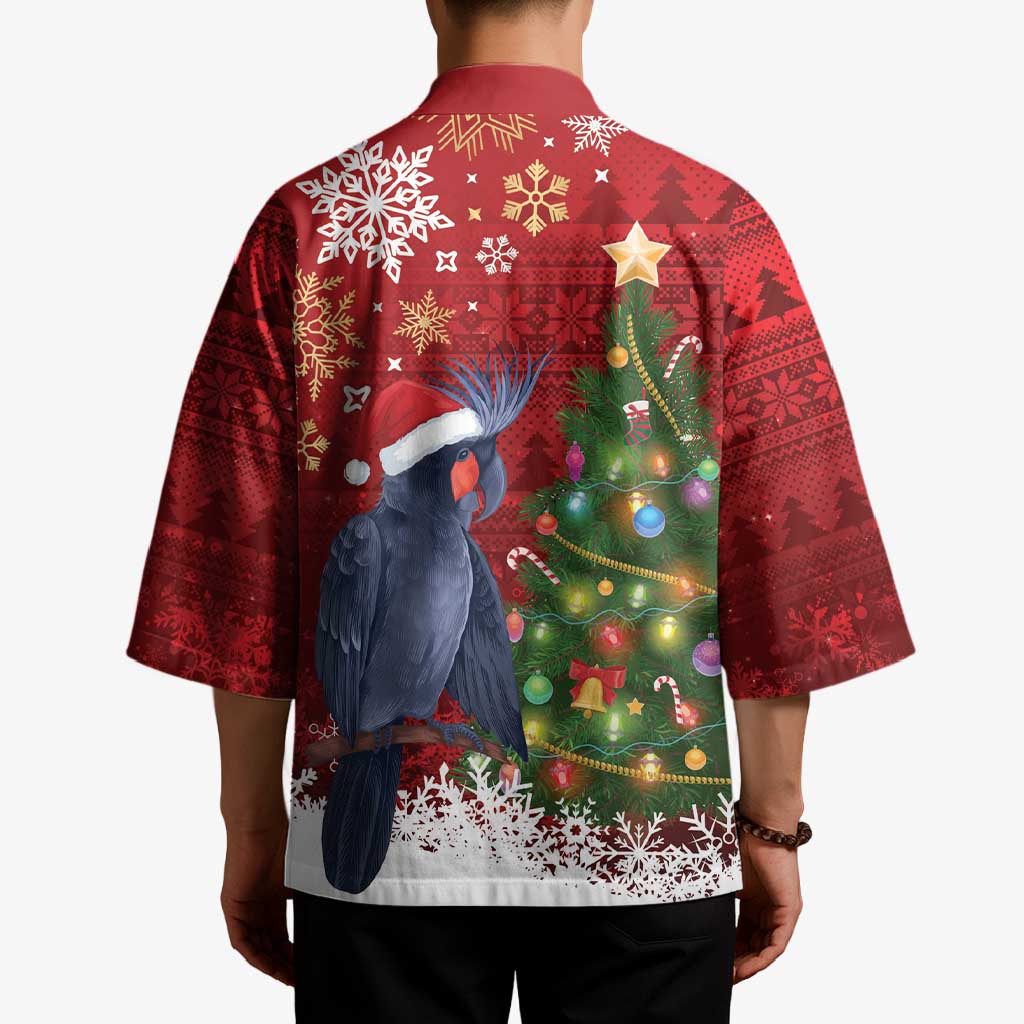 Australia Palm Cockatoo Christmas Kimono Goliath Cockatoo Santa Merry Chrissie - Aussie Hoodie