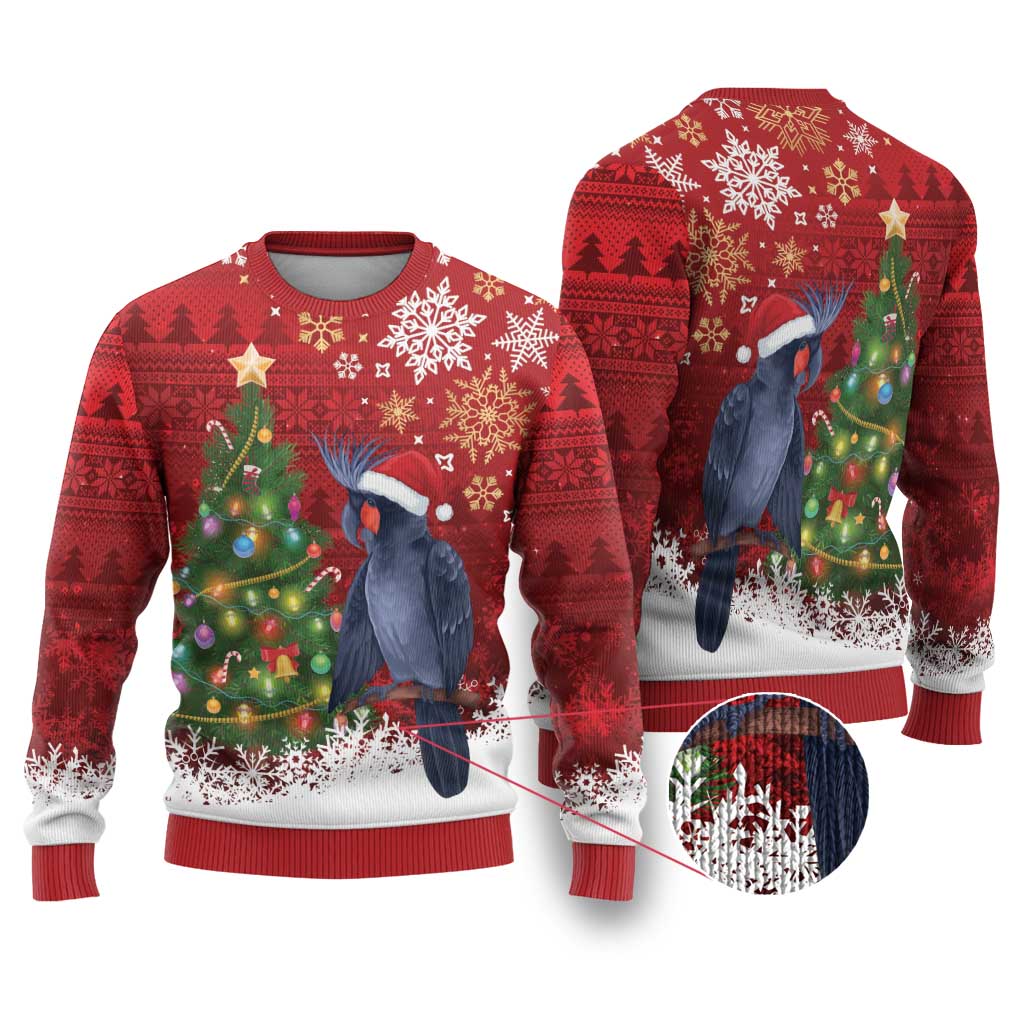 Australia Palm Cockatoo Christmas Ugly Christmas Sweater Goliath Cockatoo Santa Merry Chrissie - Aussie Hoodie