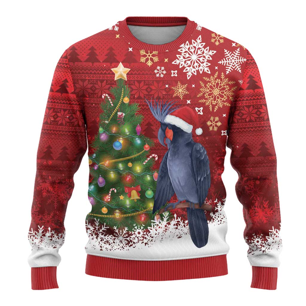 Australia Palm Cockatoo Christmas Ugly Christmas Sweater Goliath Cockatoo Santa Merry Chrissie - Aussie Hoodie