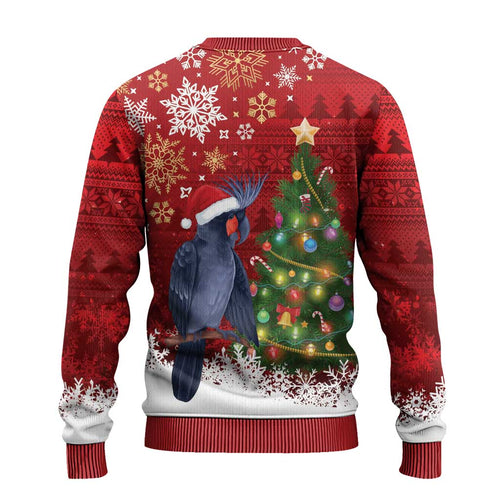 Australia Palm Cockatoo Christmas Ugly Christmas Sweater Goliath Cockatoo Santa Merry Chrissie - Aussie Hoodie