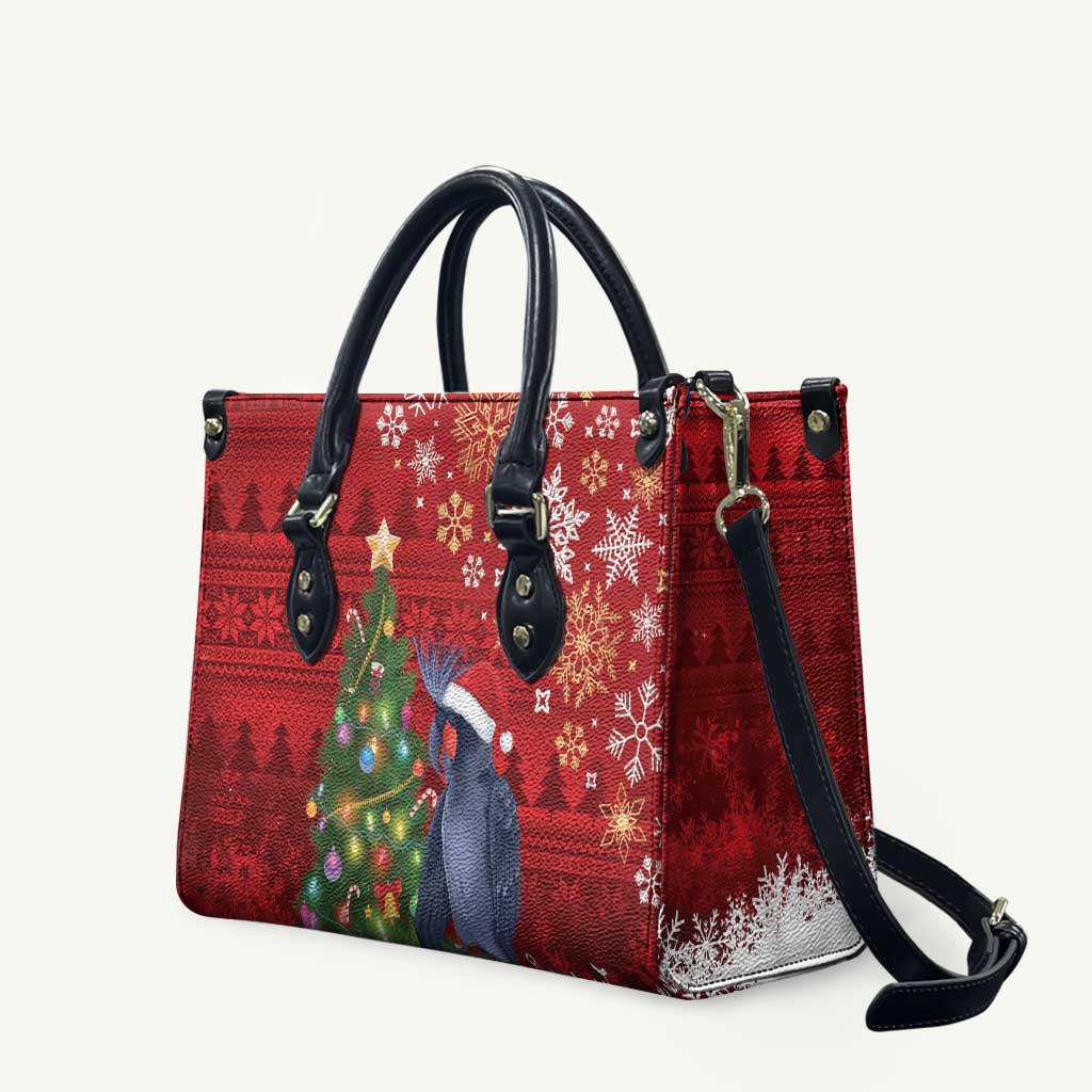 Australia Palm Cockatoo Christmas Leather Bag Goliath Cockatoo Santa Merry Chrissie - Aussie Hoodie