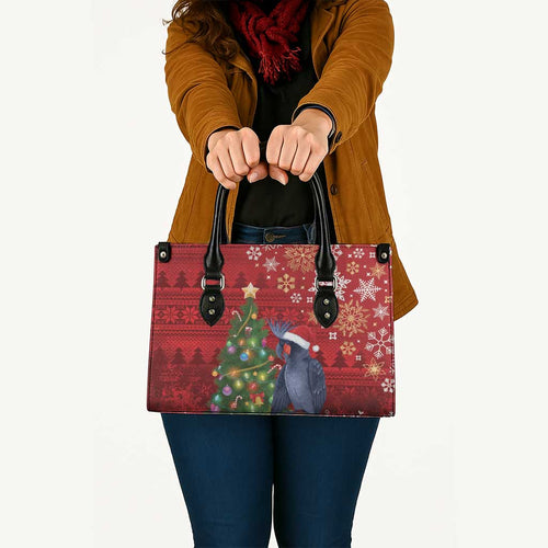 Australia Palm Cockatoo Christmas Leather Bag Goliath Cockatoo Santa Merry Chrissie - Aussie Hoodie