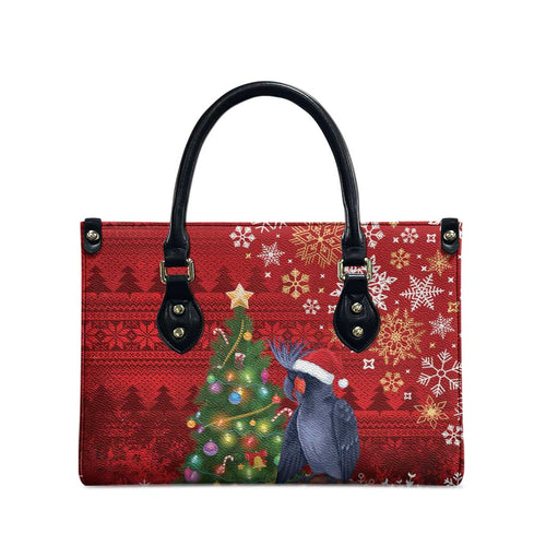 Australia Palm Cockatoo Christmas Leather Bag Goliath Cockatoo Santa Merry Chrissie - Aussie Hoodie