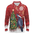 Australia Palm Cockatoo Christmas Long Sleeve Polo Shirt Goliath Cockatoo Santa Merry Chrissie - Aussie Hoodie