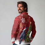 Australia Palm Cockatoo Christmas Long Sleeve Polo Shirt Goliath Cockatoo Santa Merry Chrissie - Aussie Hoodie