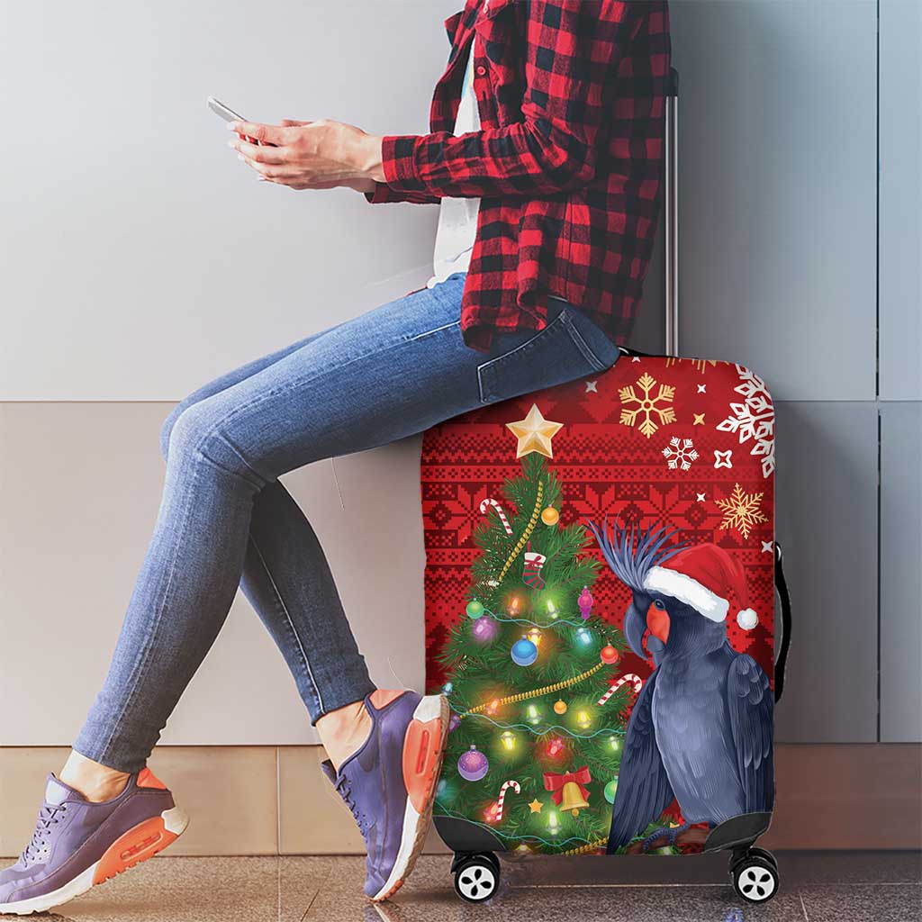 Australia Palm Cockatoo Christmas Luggage Cover Goliath Cockatoo Santa Merry Chrissie - Aussie Hoodie