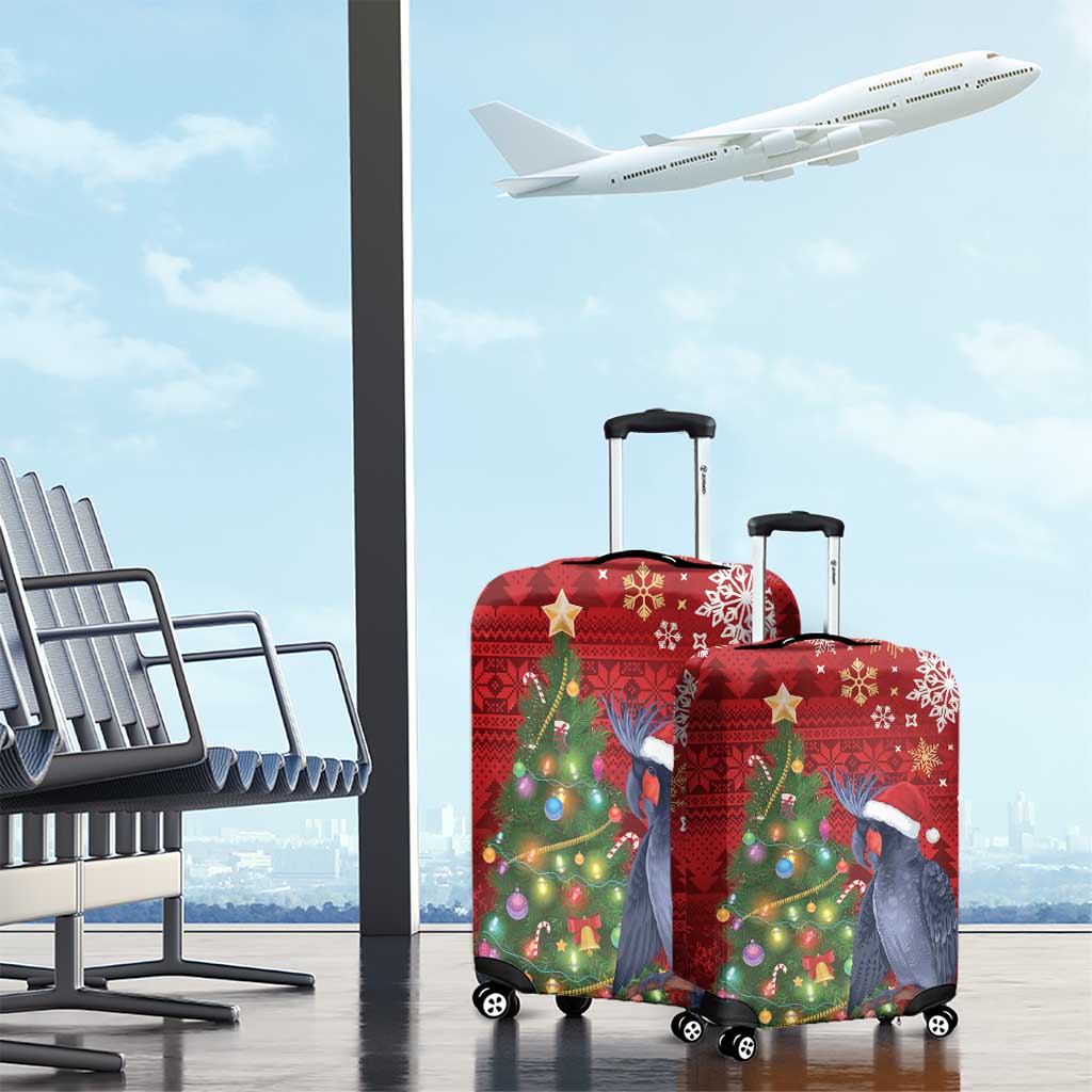 Australia Palm Cockatoo Christmas Luggage Cover Goliath Cockatoo Santa Merry Chrissie - Aussie Hoodie