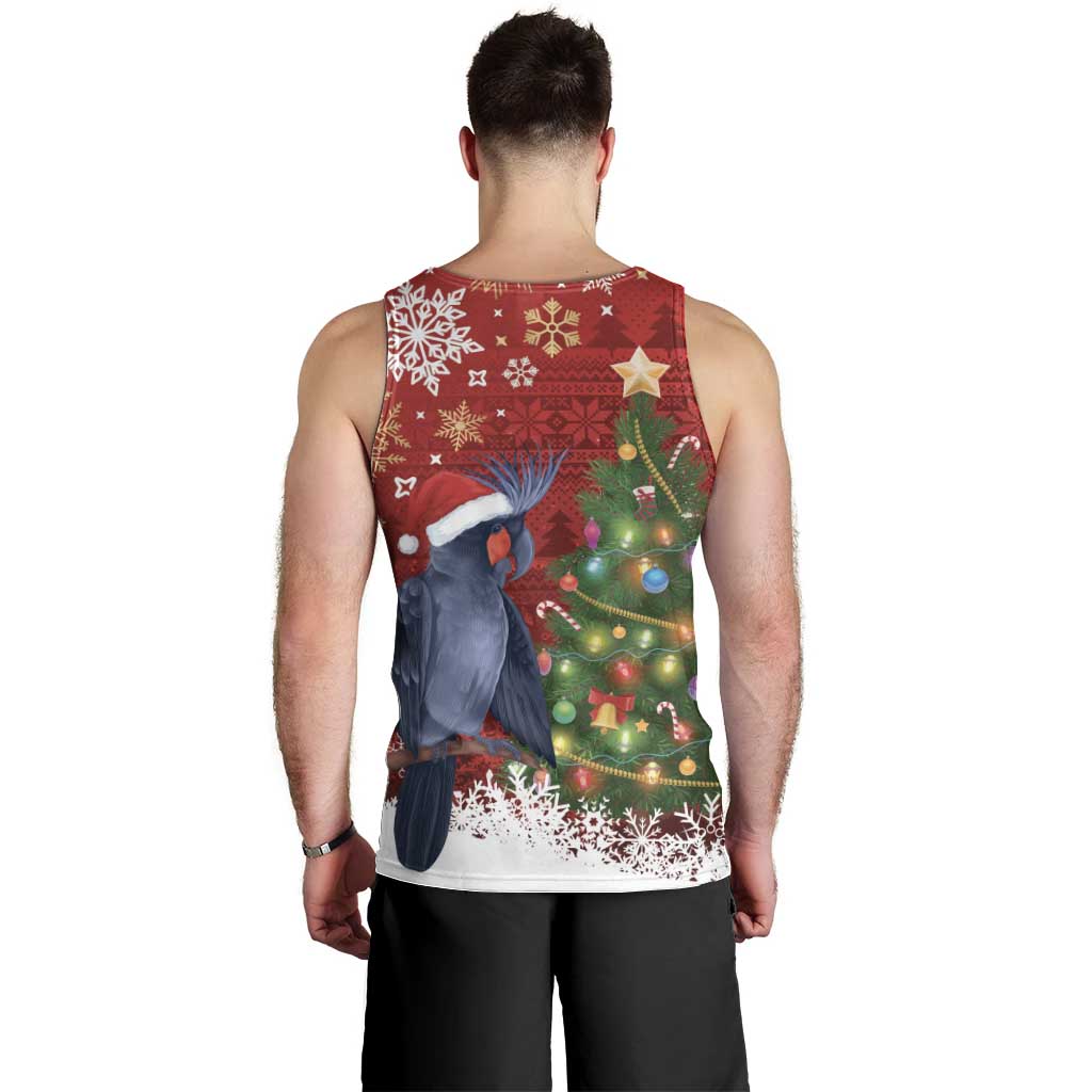 Australia Palm Cockatoo Christmas Men Tank Top Goliath Cockatoo Santa Merry Chrissie - Aussie Hoodie