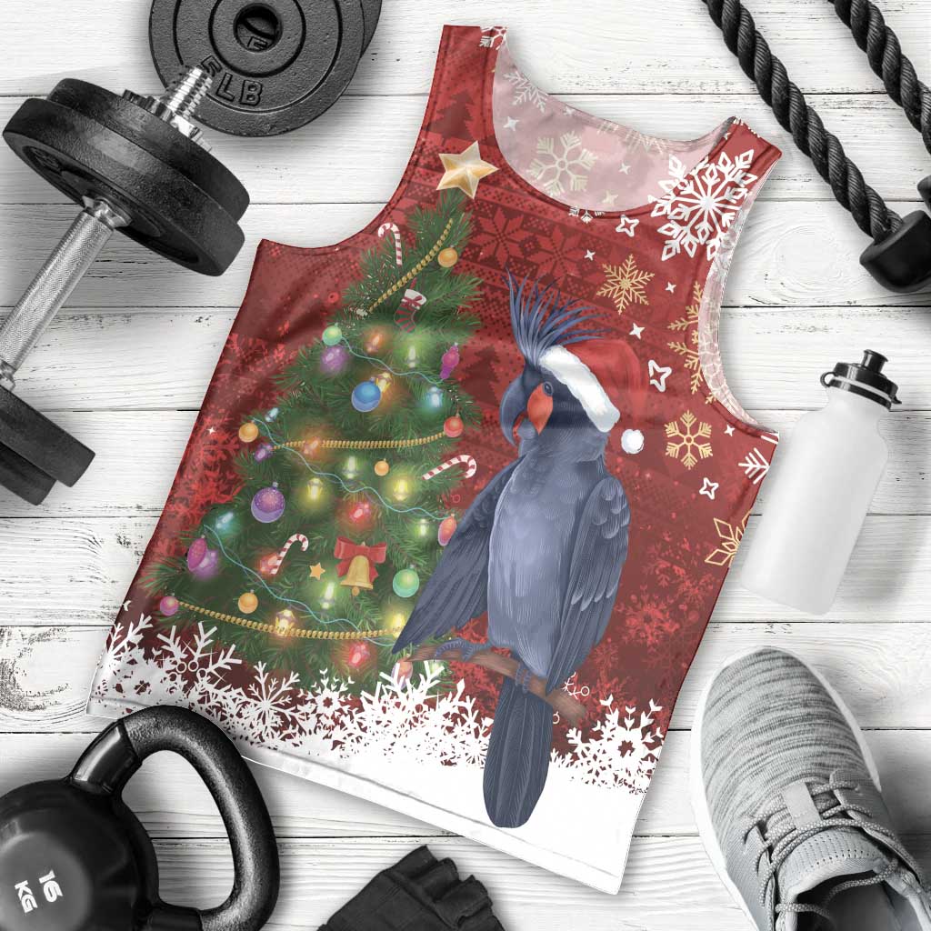 Australia Palm Cockatoo Christmas Men Tank Top Goliath Cockatoo Santa Merry Chrissie - Aussie Hoodie