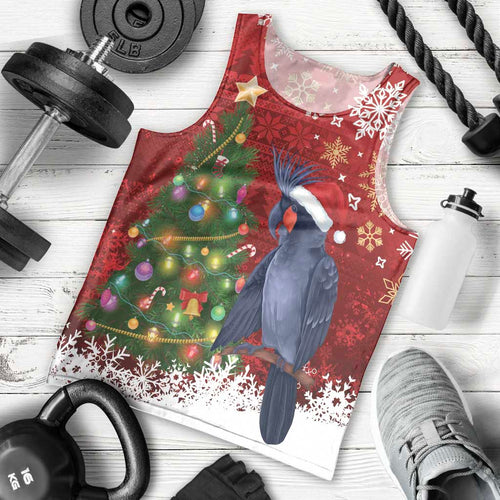 Australia Palm Cockatoo Christmas Men Tank Top Goliath Cockatoo Santa Merry Chrissie - Aussie Hoodie