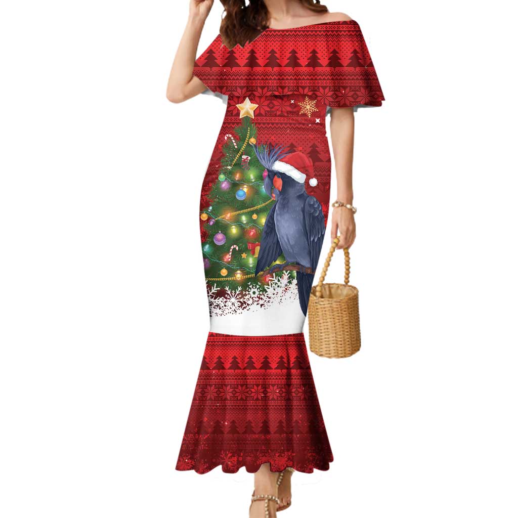 Australia Palm Cockatoo Christmas Mermaid Dress Goliath Cockatoo Santa Merry Chrissie - Aussie Hoodie