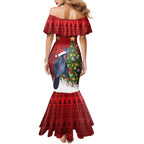 Australia Palm Cockatoo Christmas Mermaid Dress Goliath Cockatoo Santa Merry Chrissie - Aussie Hoodie