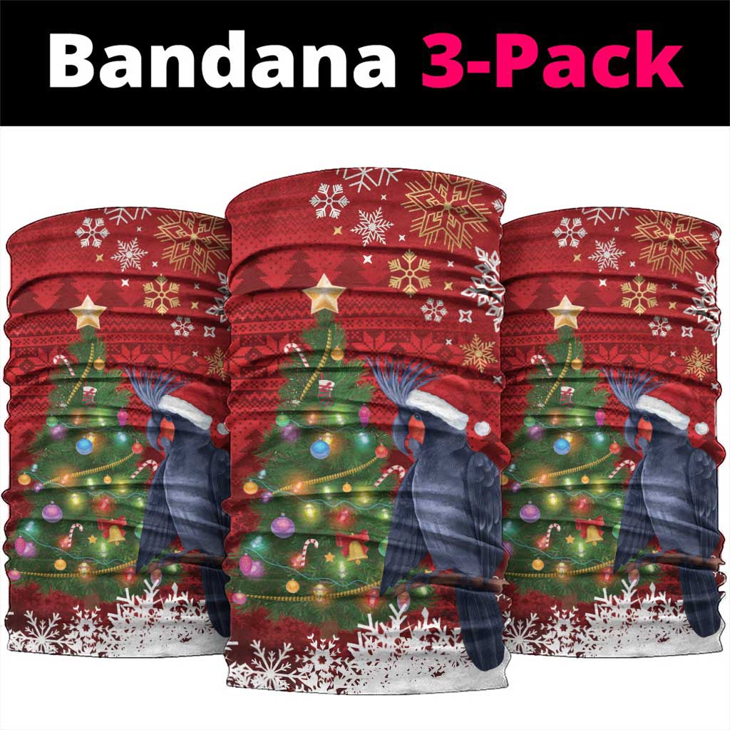 Australia Palm Cockatoo Christmas Neck Gaiter Goliath Cockatoo Santa Merry Chrissie - Aussie Hoodie