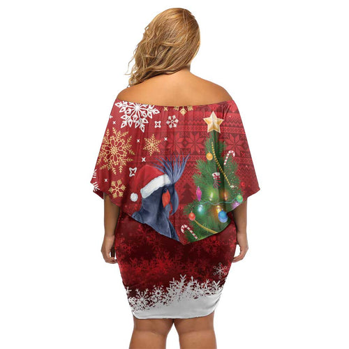 Australia Palm Cockatoo Christmas Off Shoulder Short Dress Goliath Cockatoo Santa Merry Chrissie - Aussie Hoodie