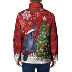 Australia Palm Cockatoo Christmas Padded Jacket Goliath Cockatoo Santa Merry Chrissie - Aussie Hoodie