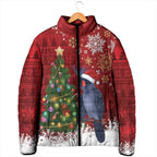 Australia Palm Cockatoo Christmas Padded Jacket Goliath Cockatoo Santa Merry Chrissie - Aussie Hoodie