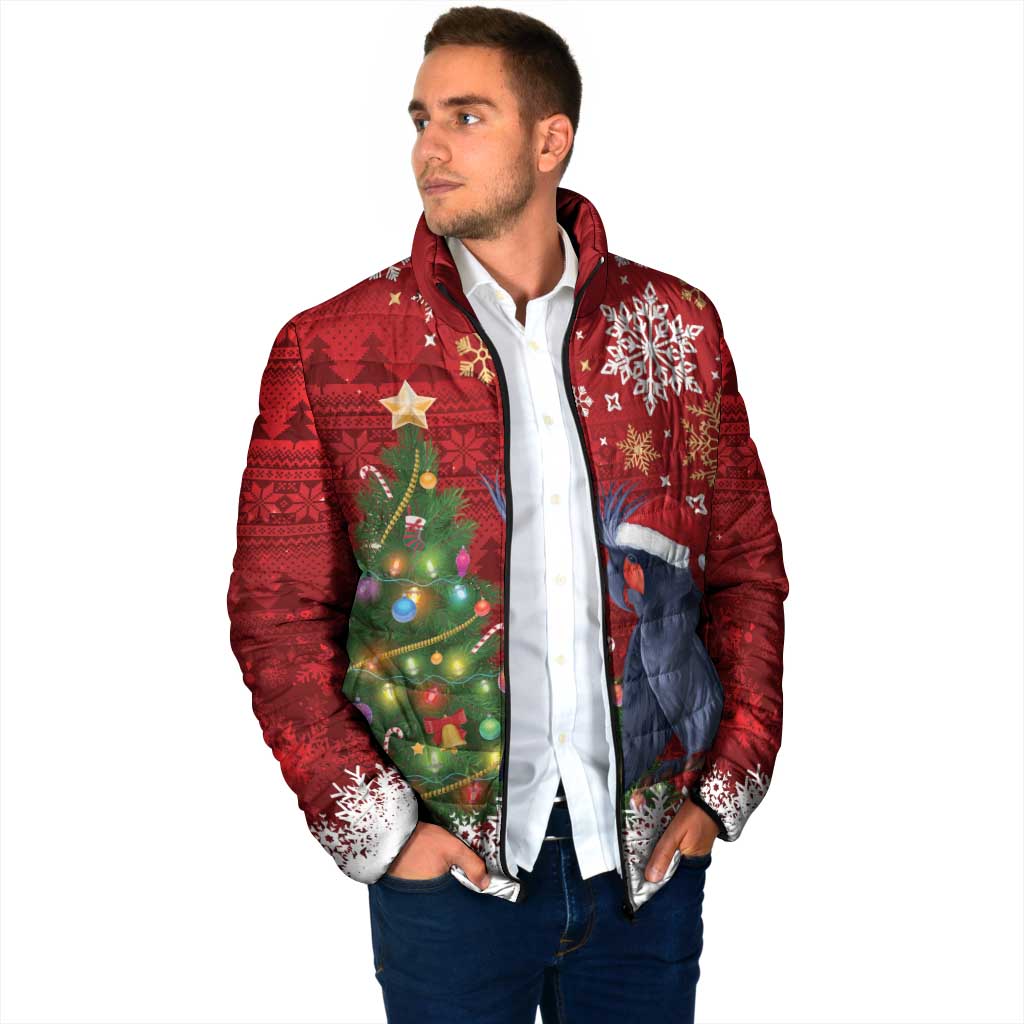 Australia Palm Cockatoo Christmas Padded Jacket Goliath Cockatoo Santa Merry Chrissie - Aussie Hoodie