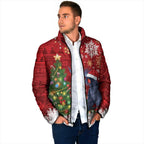 Australia Palm Cockatoo Christmas Padded Jacket Goliath Cockatoo Santa Merry Chrissie - Aussie Hoodie