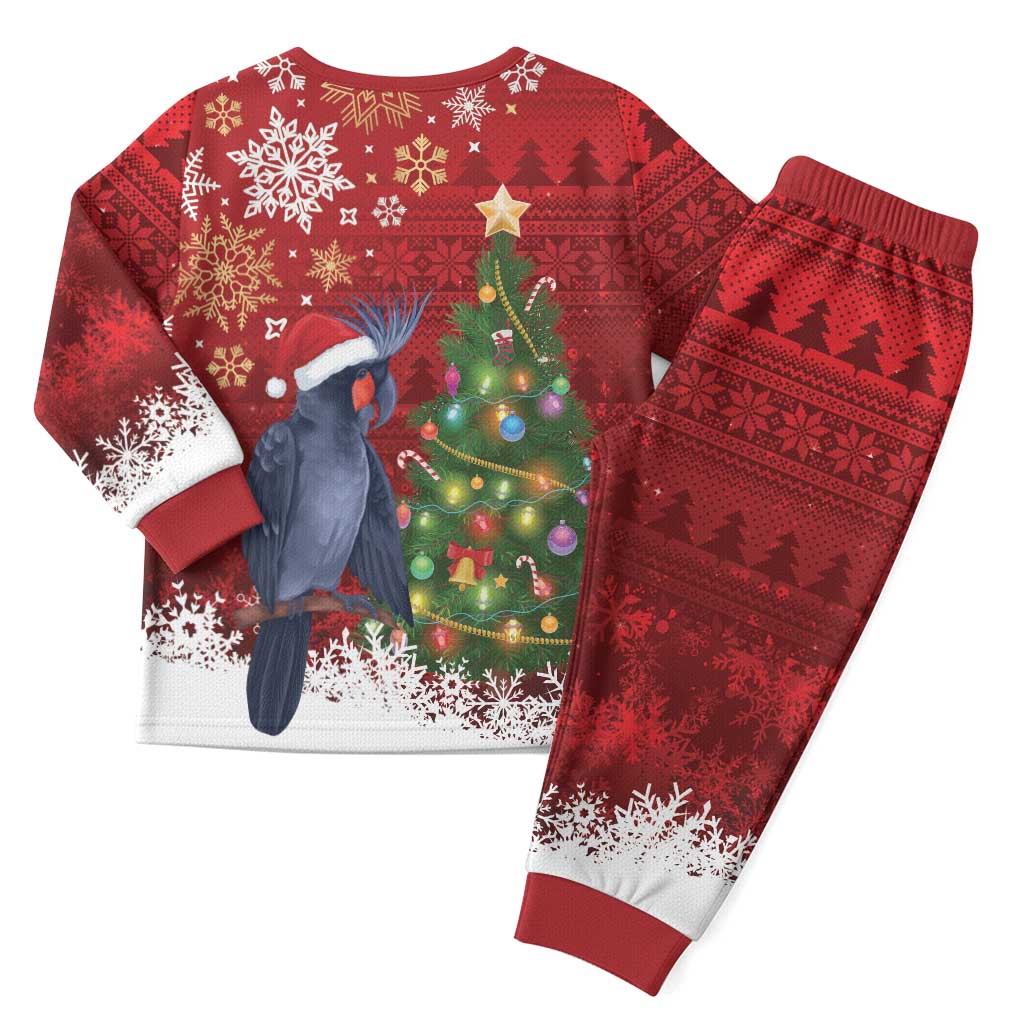 Australia Palm Cockatoo Christmas Pajama Set Goliath Cockatoo Santa Merry Chrissie - Aussie Hoodie