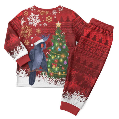 Australia Palm Cockatoo Christmas Pajama Set Goliath Cockatoo Santa Merry Chrissie - Aussie Hoodie