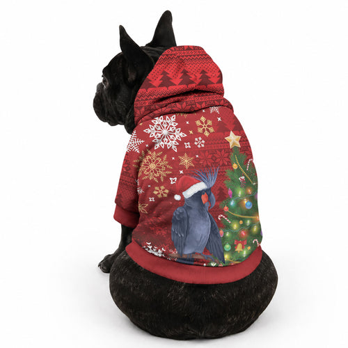 Australia Palm Cockatoo Christmas Pet Hoodie Goliath Cockatoo Santa Merry Chrissie