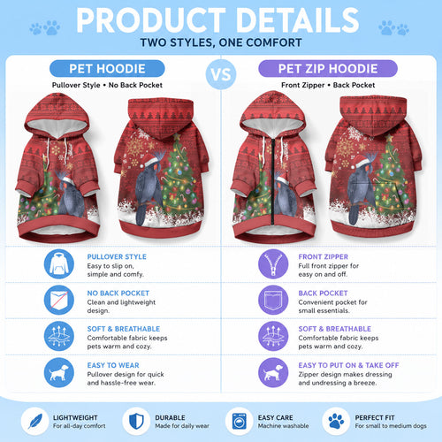 Australia Palm Cockatoo Christmas Pet Hoodie Goliath Cockatoo Santa Merry Chrissie