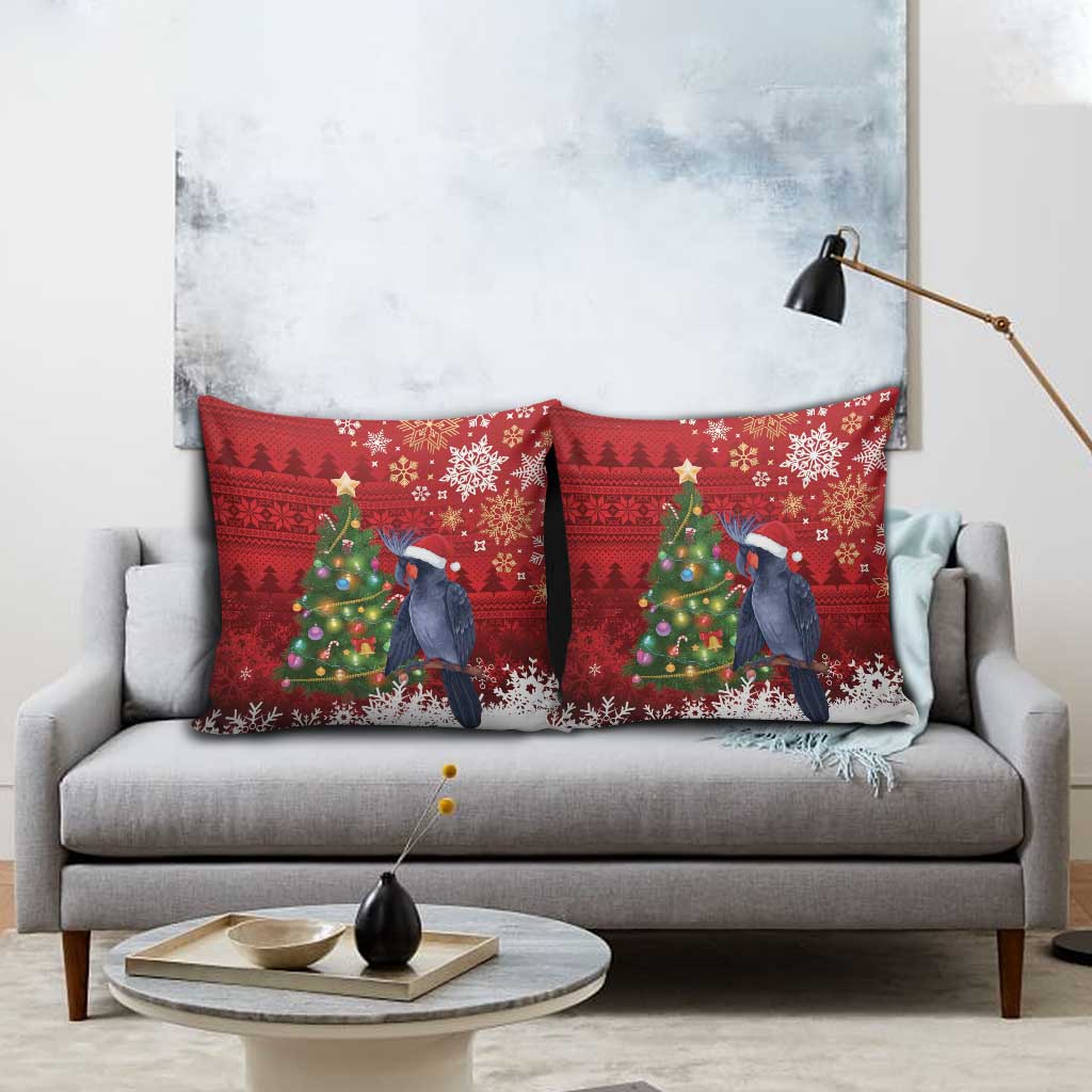 Australia Palm Cockatoo Christmas Pillow Cover Goliath Cockatoo Santa Merry Chrissie - Aussie Hoodie