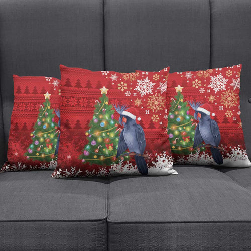 Australia Palm Cockatoo Christmas Pillow Cover Goliath Cockatoo Santa Merry Chrissie - Aussie Hoodie